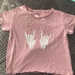 STAY RAD Skeleton Hand Rocker Shirt (Size XS, Fits more like S-M)